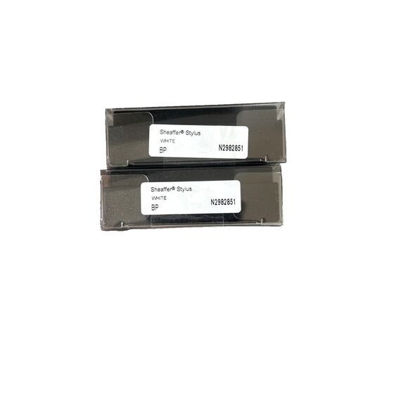 Sheaffer LOT 2 pcs Stylus Ballpoint Pens White N2982851 Black Ink NEW Gift Box - Picture 3 of 4